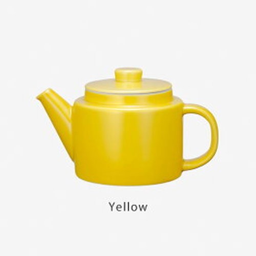 Hasami ware common pot 500ml 17oz strainer stainless steel / Yellow - Picture 1 of 8