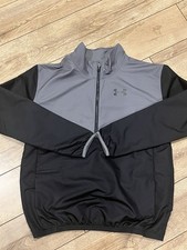 Under Armour Grey / Black Pullover Wind Breaker Jacket Youth Size X-Large