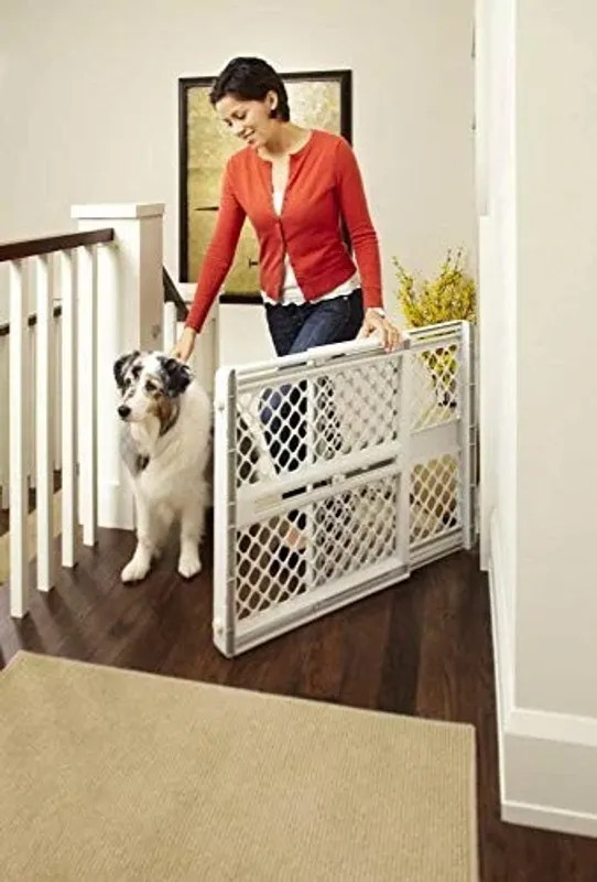 North States Universal Pet Gate: 26” - 42” Wide Dog Gate. Use as Pressure