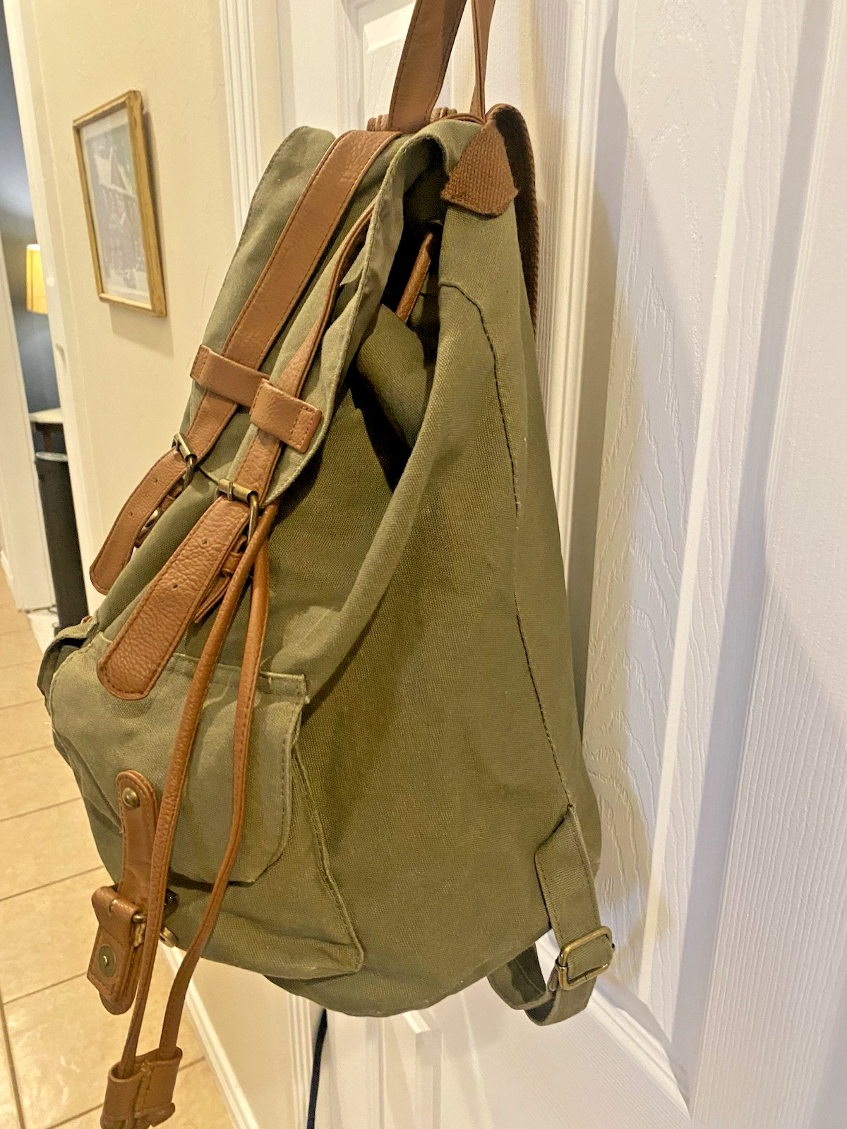 Mossimo Backpack Knapsack Army Utility Green Vega… - image 6
