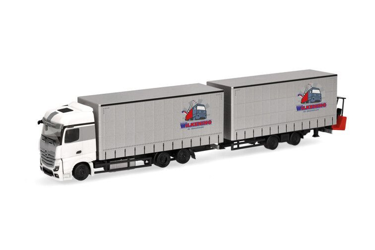HERPA MERCEDES BENZ Actros 6x4 Wilkening remorque 2 essieux h0 1/87
