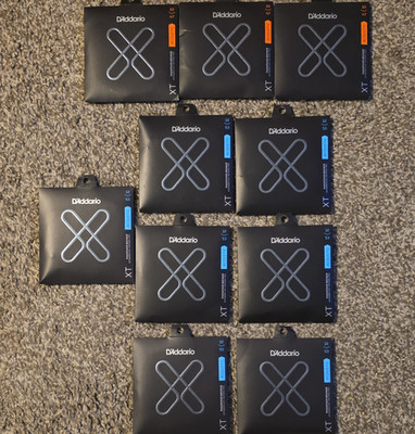 D'Addario XT Phosphor Bronze Acoustic Guitar Strings 10pk 10-47 12-53 (10 PACKS)