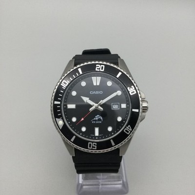 Casio Marlin Duro Watch Men 2784 MDV-106 44mm Black Dial Date 200M