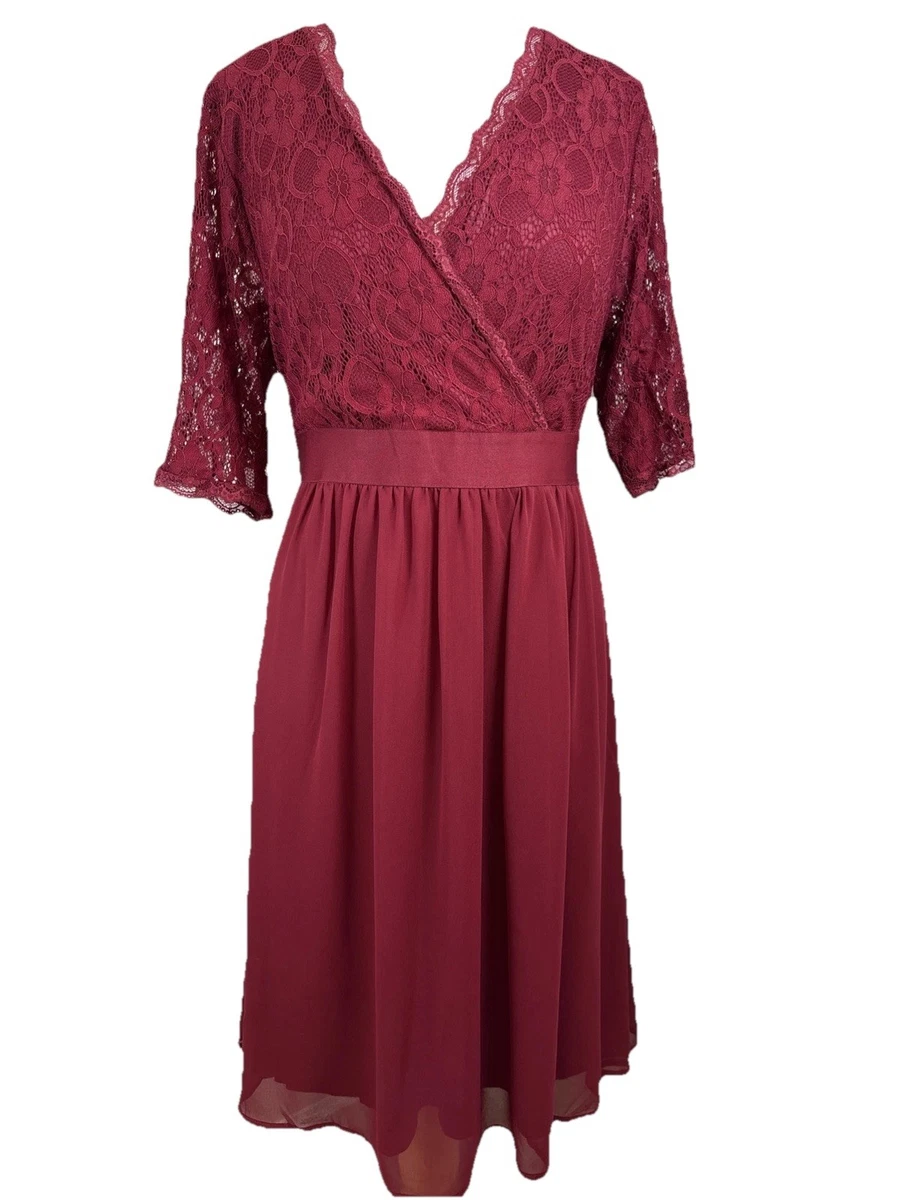 burgundy pin up dress Burgundy Pinstripe Waistcoat Detail Bodycon Midi Dress – AX Paris main image 1