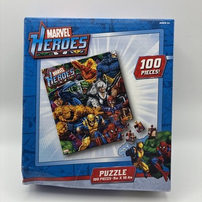 Marvel Heroes Puzzle 100 Pieces New 2010 Spiderman Wolverine Storm Magneto
