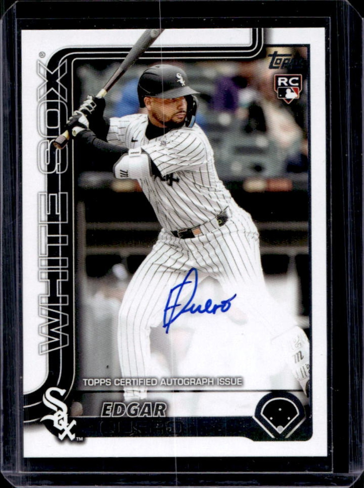 2025 Topps Update Edgar Quero Real One Auto RC Rookie #US145 White Sox