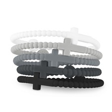 Ryan  Rose Jesus Bracelets - Cross Silicone Bracelet Alloy, Medium, Alloy