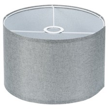 12x8" Drum Lamp Shades for Table Floor Lamp Assembly Linen Lamp shade Gray