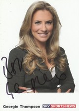 Georgie Thompson [TV Presenter | Sky Sports] Signed Colour Promo Card