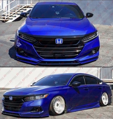 For 2021-2022 Honda Accord Akasaka V2Still Night Pearl Blue Front Bumper Lip