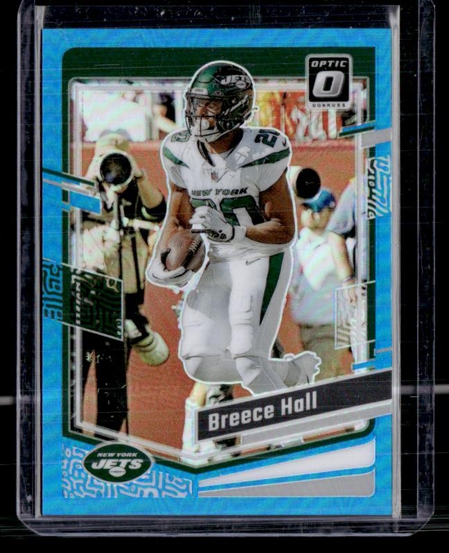 Breece Hall #151 Football Cards 2023 Panini Donruss Optic trading card — raw and PSA graded price guide