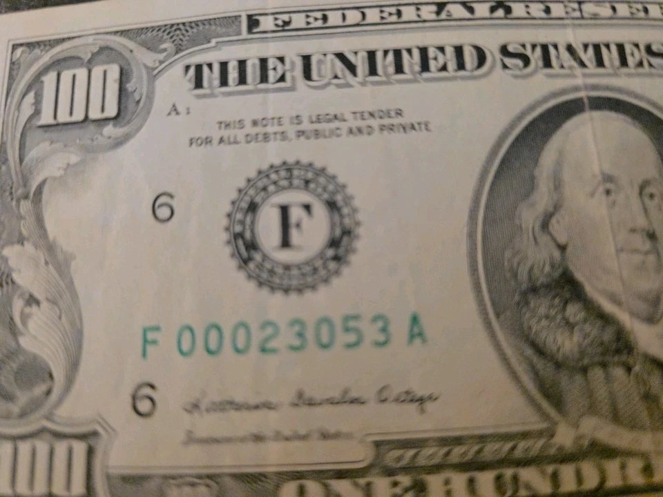 1985 Series 100 Dollar Bill Low Low - Image 3 of 4
