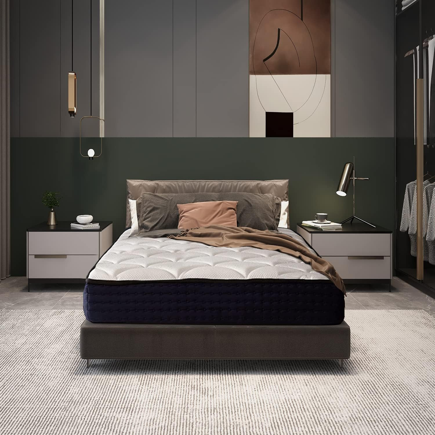 Matelas mémoire de forme 90x190 cm à 11 zones de confort et épaisseur 16 cm