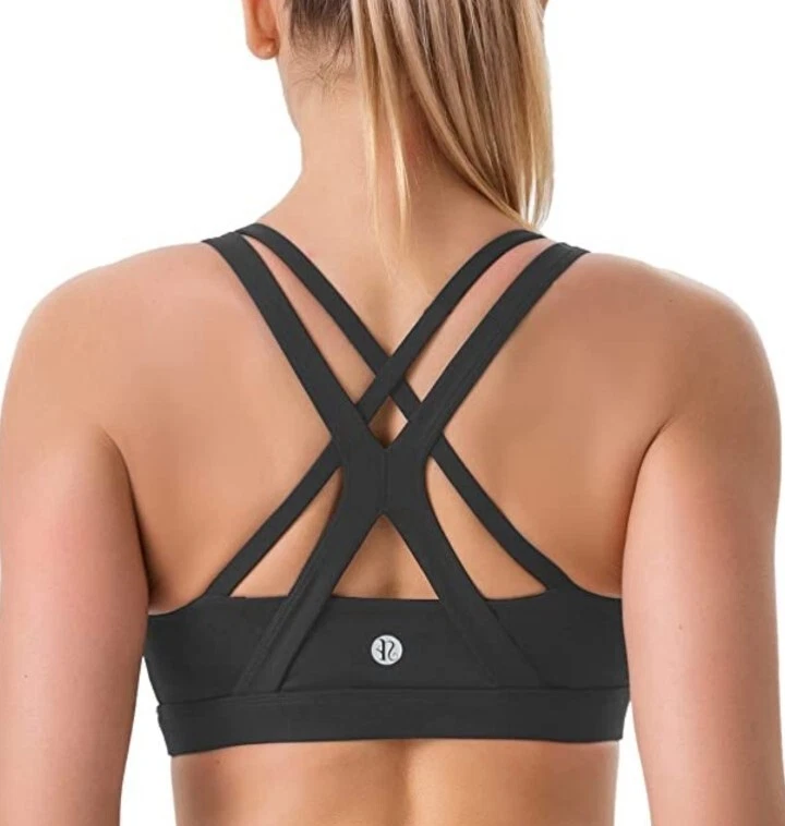 RUNNING GIRL Sports Bra Medium Criss-Cross Back Padded Strappy Sports Bras