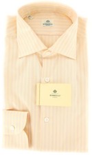 Luigi Borrelli Yellow Striped Cotton Shirt - Extra Slim - TJ 