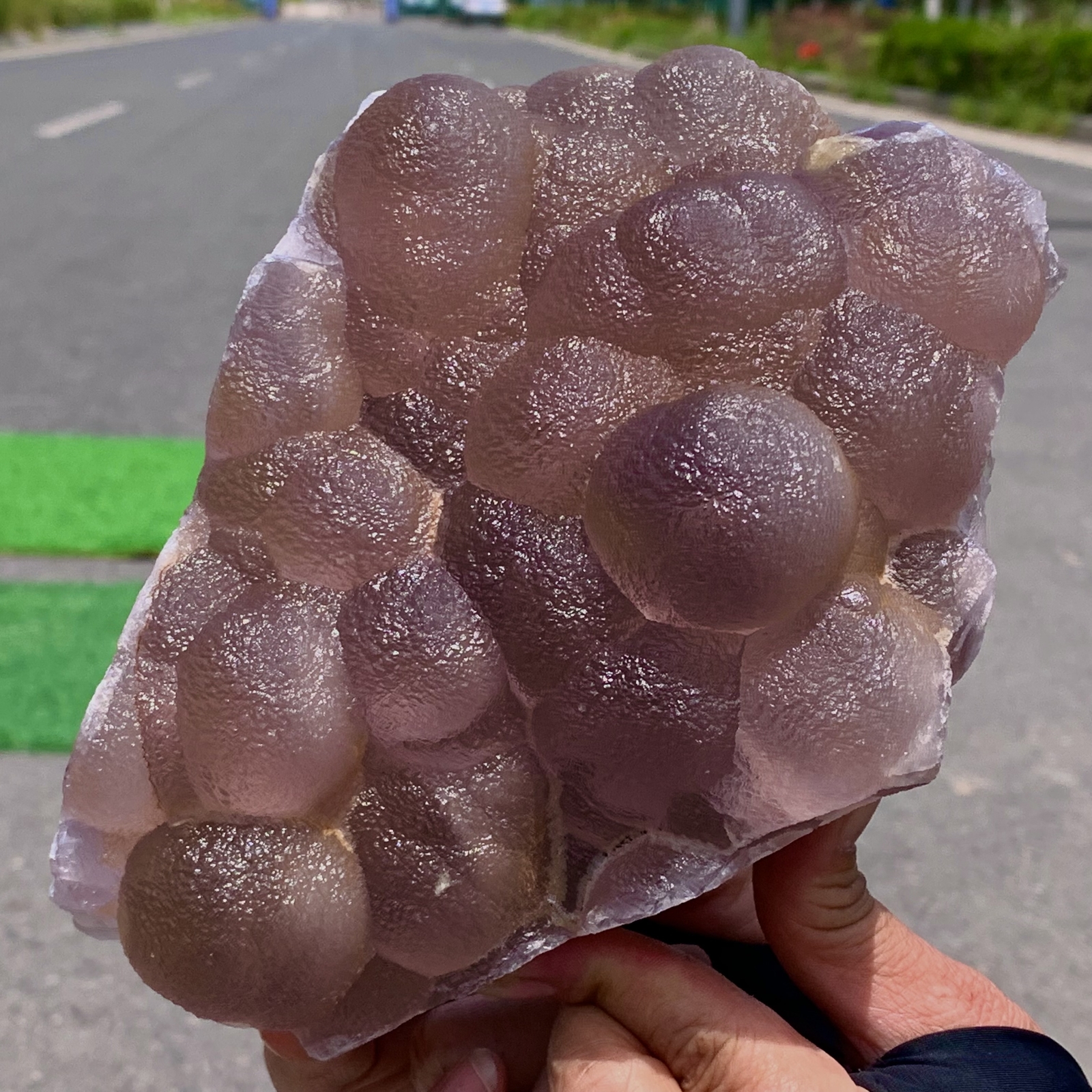 6.19LB Natural Transparent Dusty Pink Fluorite Crystal Specimen from China