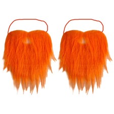 2 Pcs Funny Costume Prom Party Beard Set of Fake Beards Man Child