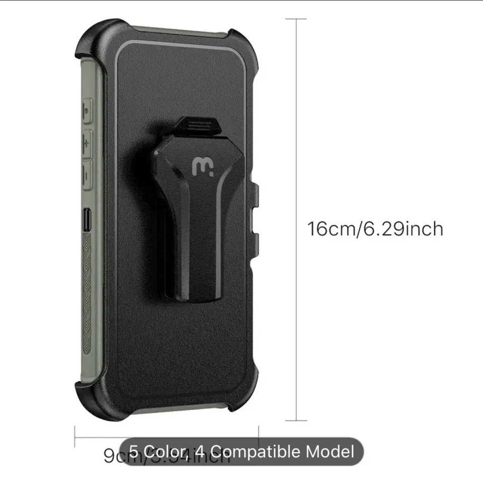 Heavy Duty RUGGED SHOCKPROOF IPhone 15/16 ARMOR Case Cover Clip Holster Stand - Image 2 of 4