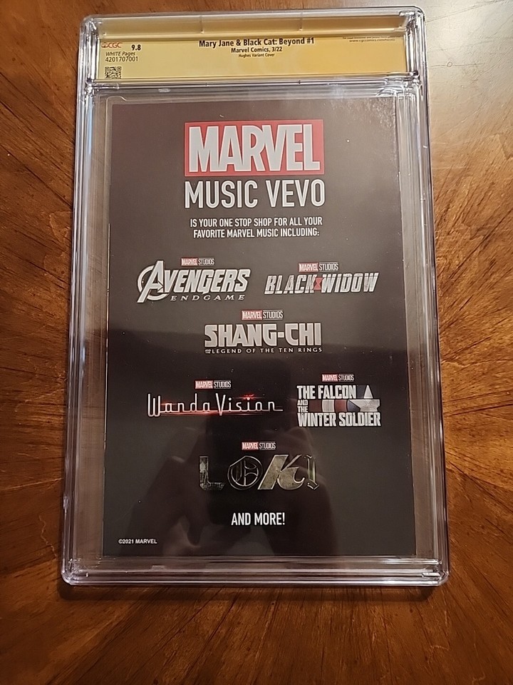 Mary Jane & Black Cat Beyond 1 (9.8 CGC) Signed & Sketched By Adam