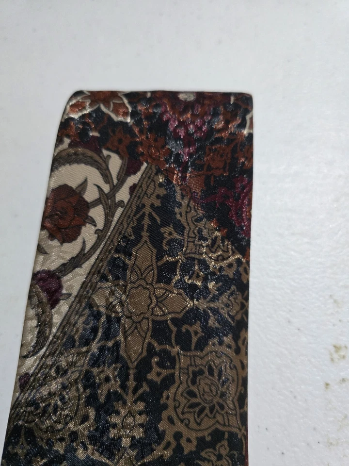 Corbata vintage Hanover St. para hombre única floral rosa vid clásica usada en excelente estado Foto 3 de 4