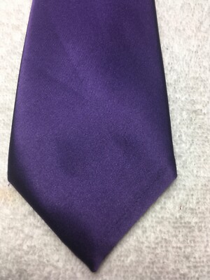 LITTLE BLACK TIE MENS TIE SOLID PURPLE 2.75 X 59