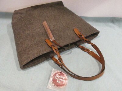 Braided Bohemian Extra Large Gray/Brown Tote Bag Purse 314974 - NEW! Beach Bag! 