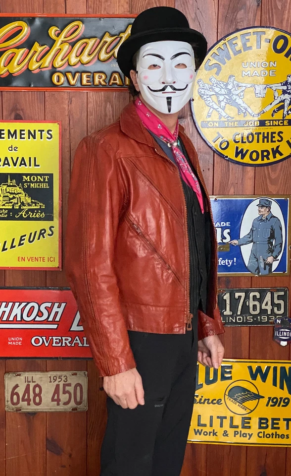 Size 44 USA (54 EU) Vintage 70s Wilson leather jacket - Imagen 4 de 4