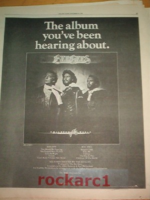 BEE GEES Children of the World 1976 Poster size ADVERT 16x12 inches