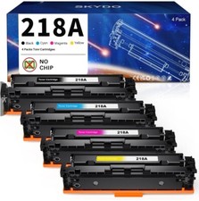  NO CHIP 218A 4 Pack High Yield Toner Cartridges Replacement for HP 218A W21...