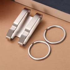 Men Metal Key Chain Belt Clip Double Loop Car Key Holder Lock Waist Hanging Chic