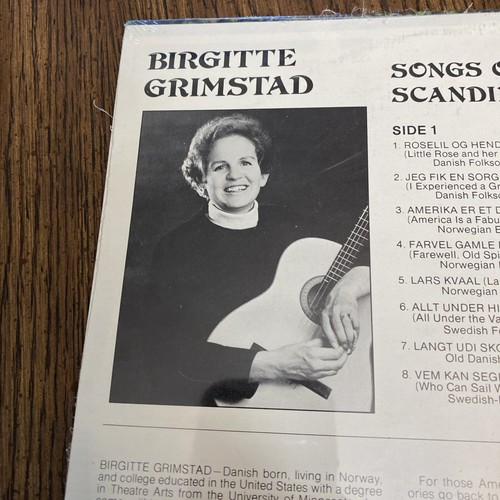 Birgitte Grimstad Songs of Scandinavia LP Vinyl Record SK 1731 Original Insert - Picture 7 of 11