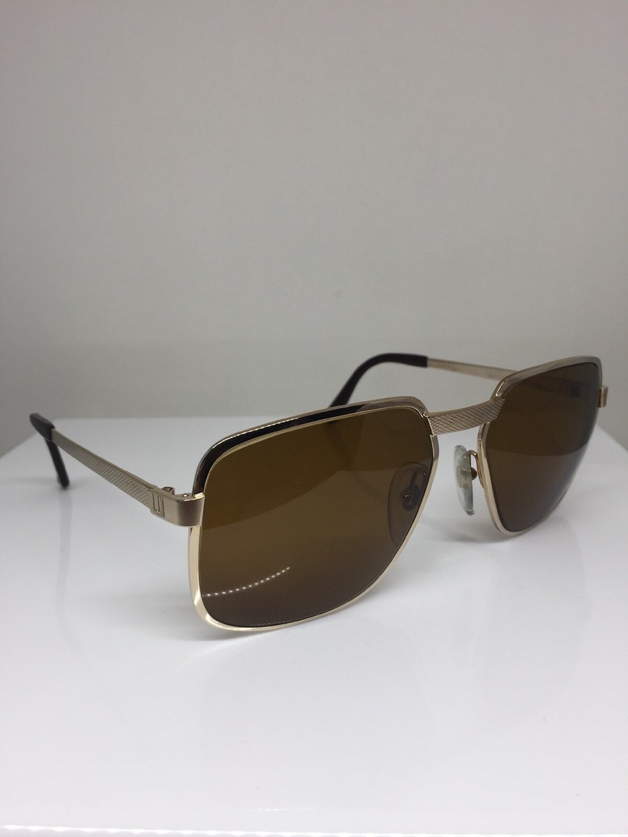 極美品　DUNHILL　サングラス　チタン　6051　オーストラリア製　ブラウン Vintage 80s Dunhill 6011 Sunglasses Men's Medium Made in Austria