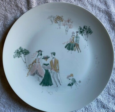 Vintage Rosenthal decorative plate ''Rendezvous'' signed Germany mid-century?