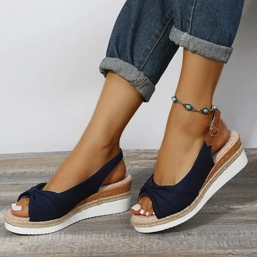 Womens Wedge Sandals Platform Espadrilles Sandal Summer Beach Anti Slip Shoes - Picture 52 of 56
