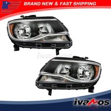 Headlights Headlamps Assembly For Chevy Colorado 2015-2022 Left+Right Halogen