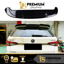 Skoda Kodiaq Glanz Schwarz Heck Dach Kofferraum Spoiler Flügel Lippe Body Kit 2017-2021