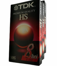 Lot of 3 TDK VHS tapes T-160 Premium Quality 8 hours New Sealed