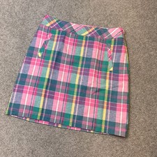 Talbots Multi-colored Short Plaid Pencil Skirt Spring Colors NWOT US 6