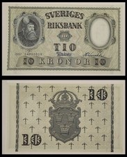 SWEDEN 10 KRONOR 1957 - TIO KRONOR - SVERIGES RIKSBANK - Circulated banknote
