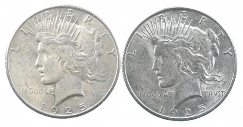 1925 & 1925 & Peace Silver Dollar $1 Bullion Collection Lot *915
