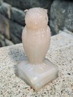 Vintage Degenhart Glass Owl Dirty Joe Pink Semi Opaque Uranium UV Glows Green — photo 2