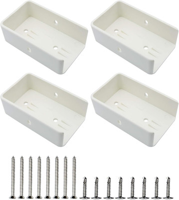 2  X 3.5  Vinyl Fence Brackets, Slotted Handrail Bracket Kit with Screws for Dec