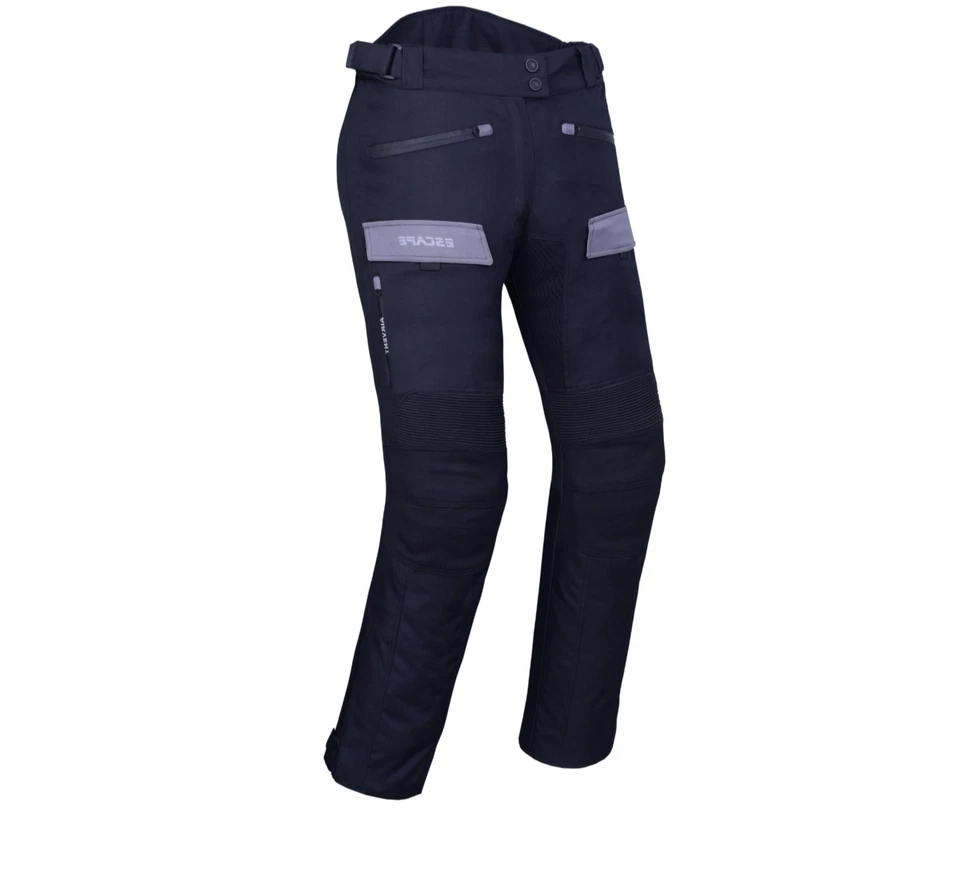 Pantaloni Moto Tecnici 3 Strati 4 Stagioni con Protezioni CE Impermeabile EM - Immagine 2 di 4