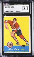 1957-58 Topps #30 Glen Skov Chicago Blackhawks - CGC 3.5 VG+ 