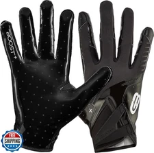 Grip Boost Football Gloves - Solid Stealth 6.0 Boost Plus Sticky Technology -