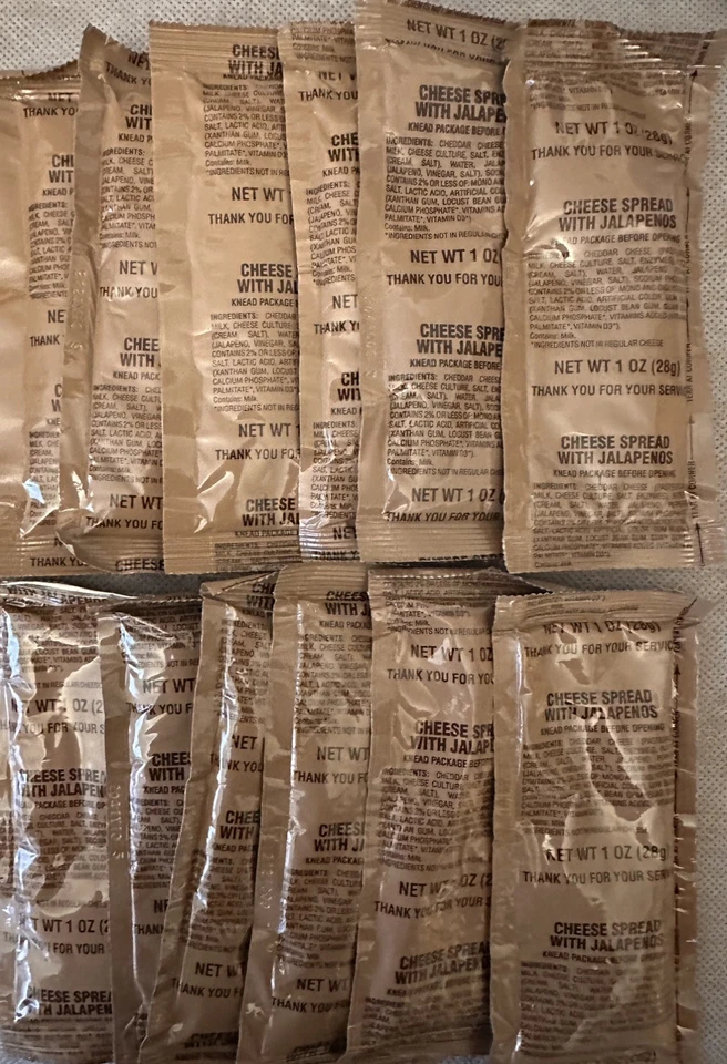 SOPAKCO MRE Military (12) Cheese with Jalapeños….S305
