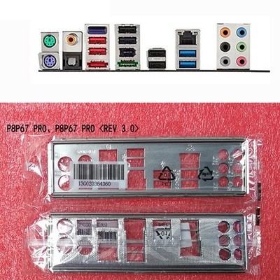 Original For   P8P67 PRO   IO I/O Rear Baffle Backplate Motherboard @zx