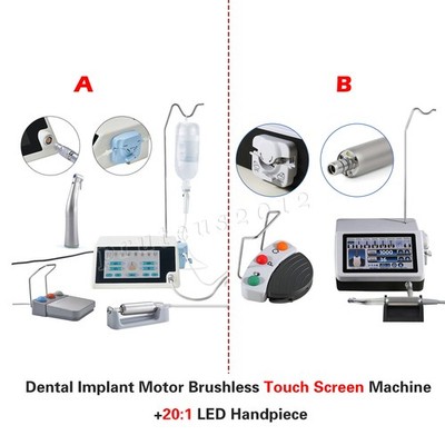 Dental LED Surgical Brushless Implant Motor + 20:1 Handpiece Contra Angle Touch