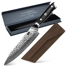 SHAN ZU Chef Knife 8in Damascus Steel Knife High Carbon Steel Utility Knife