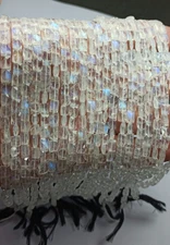 Natural White Rainbow Chewing Gum Shape 5X7mm Rectangle Faceted Bead for Jewelry